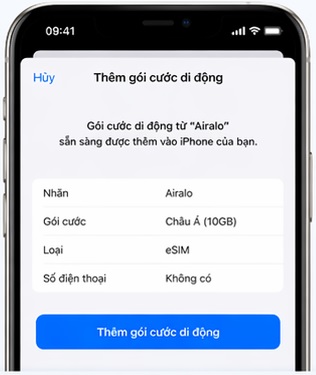 Xác nhận gói cước